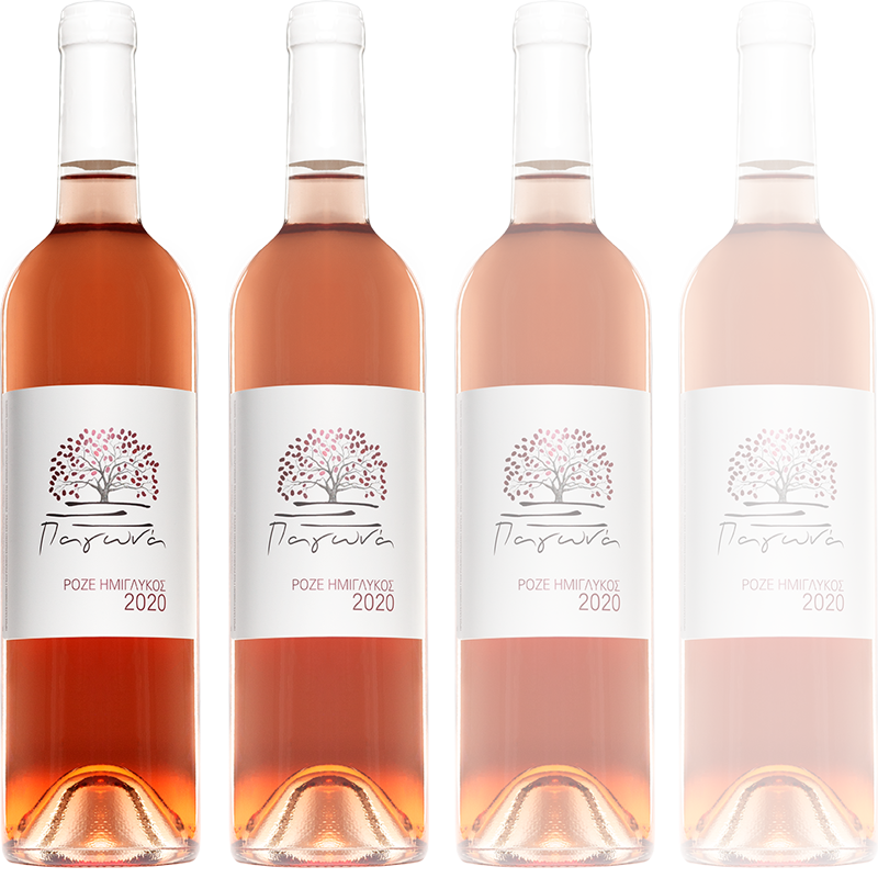 Ροζέ ημίγλυκος οίνος Παγωνά